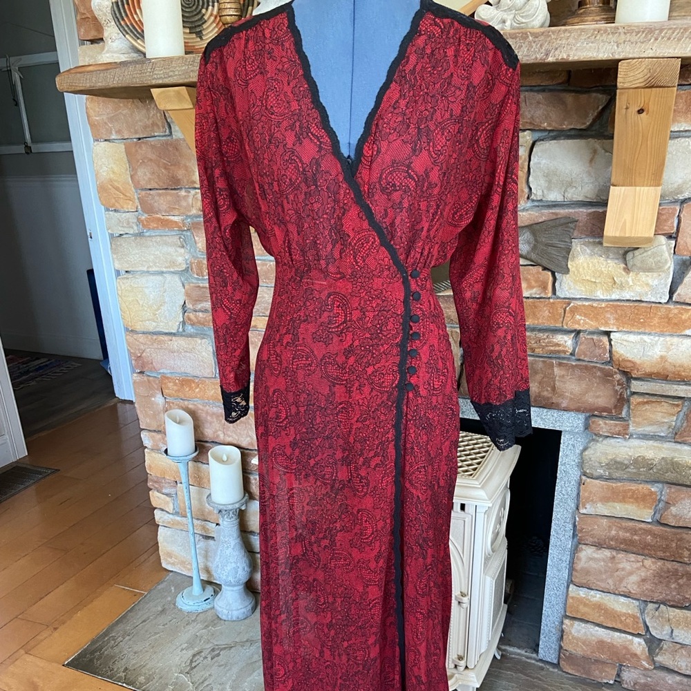 Vintage Natori lace dress size small